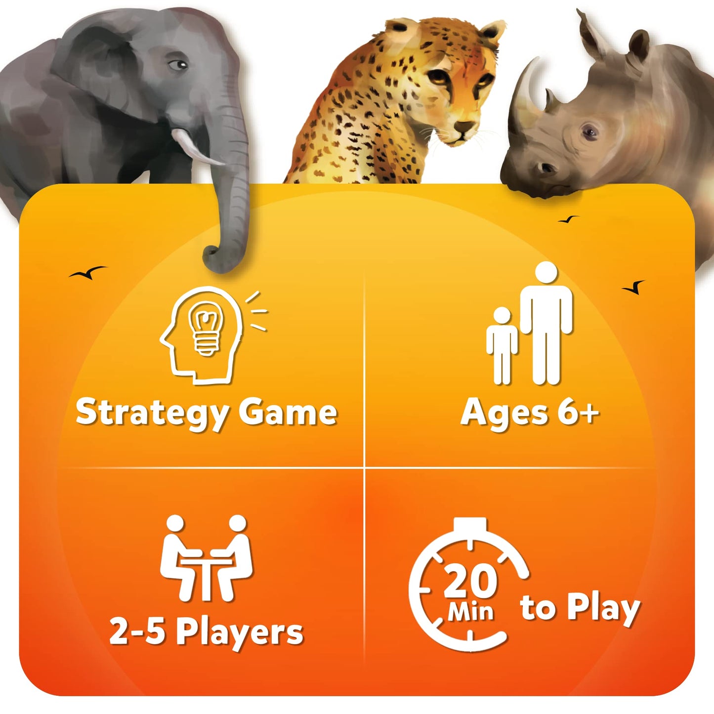 Skillmatics Card Game - The Big 5, Animal Themed Game of Secret Identities & Strategic Card-Flipping, Family Friendly Game, Gift