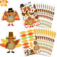 Make-A-Turkey Stickers Thanksgiving Crafts For Kids Make Your Own Turkey Craft Sets For Thanksgiving Party Favors Game Activities Supplies 20Pcs