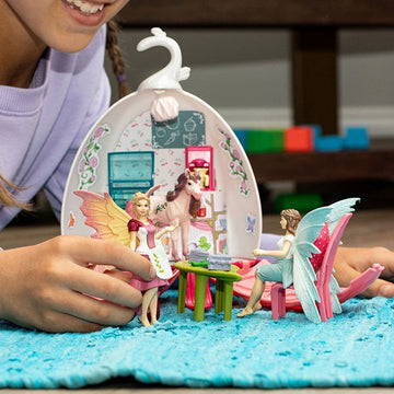 Schleich Bayala Fairy Cafe Blossom - 21-Piece Magical Fairy And Unicorn Figurine Playset With Dollhouse And Accessories, Enchant