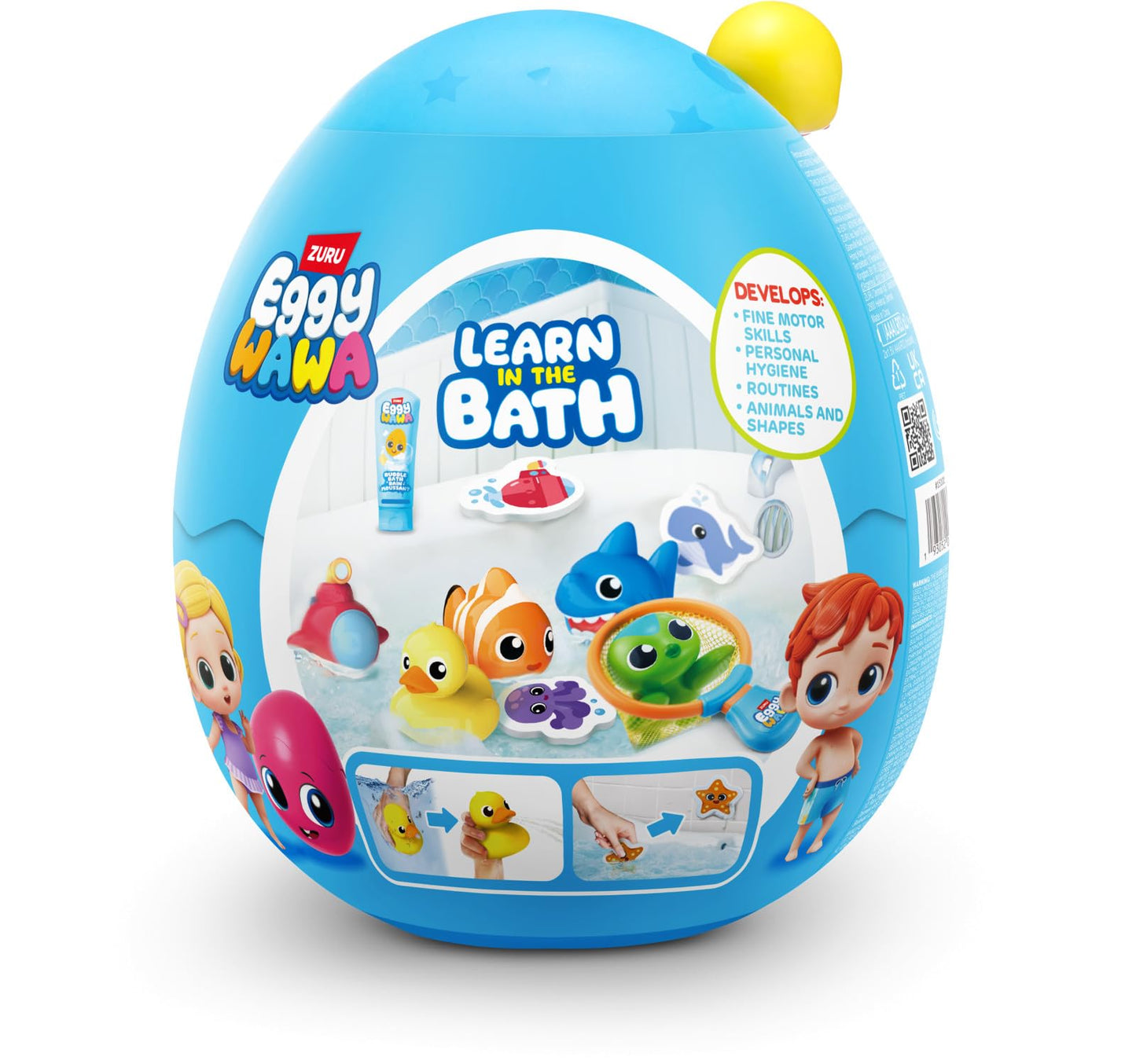 Eggy Wawa Learn in The Bath by ZURU  Pre-K Interactive Baby and Toddler Learning Toy with Music  Education  Learning  Motor Skills