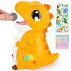Dinosaur Piggy Bank For Kids Unbreakable Money Coin Bank For Boys Girls With Diy Stickers,Toddler Gifts For Birthday,Easter,Baby