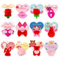 Mgparty 24 Pack Valentine Day Mochi Squishies Toys With Gifts Cards For Kids Kawaii Mochi Valentines Stress Relief Fidget Toys C