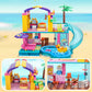 Dream Girls Friends Beach Villa Building Set 380 Pcs With Slide, Swimming Pool, Party Room & Vacation House Building Kits For Kids Girls 6-8-12