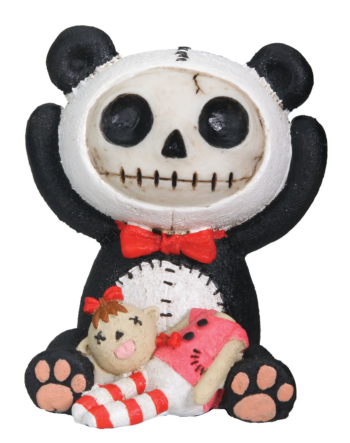 SUMMIT COLLECTION Furrybones Pandie Signature Skeleton in Innocent Panda Bear Costume with Beheaded Doll