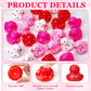 Motionchic 24 Pcs 2 Inch Valentine'S Day Rubber Duck Love Heart Squeaky Holiday Duckies Novelty Pink Red Bath Toys For Party Fav