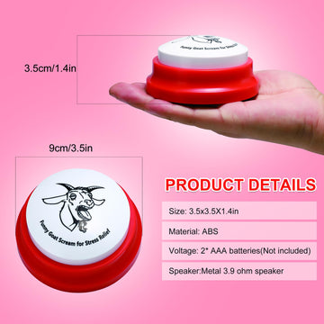 Freetoes Screaming Goat Sound Button,Screaming Goat Desk Toy Talking Button,Funny Gag Gifts For Men Women,Weird Things Office Pr