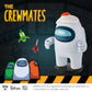 P.M.I. Among Us Crewmate Figure With Stamper | 4.5-Inch-Tall Among Us Toy + 3 Hidden Accessories| Among Us Party Favors And Playable Collectibles | Crewmate In The Egg Hat