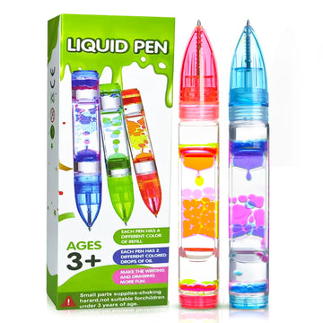 Liquid Pens Christmas Stocking Stuffers For Kids, Fun Cool Pens Travel Essential Toy Autism Adhd Anxiety Calm Down Item Quiet Fi