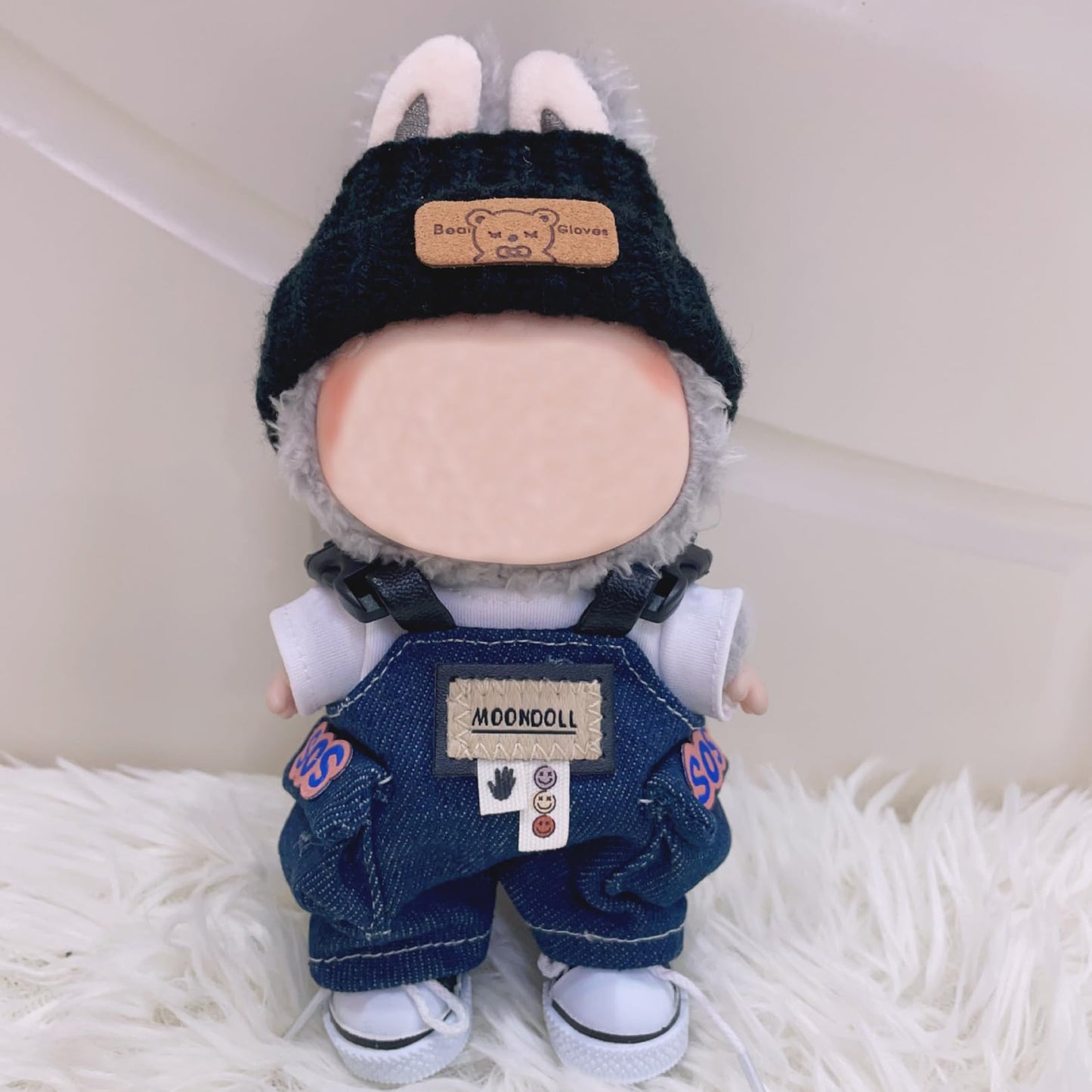 Mrwtesio Doll Clothes for Lububu enhanced Blue 4-Piece Lububu Doll Outfits Set Clothing Accessories (No Doll) (Blue A)