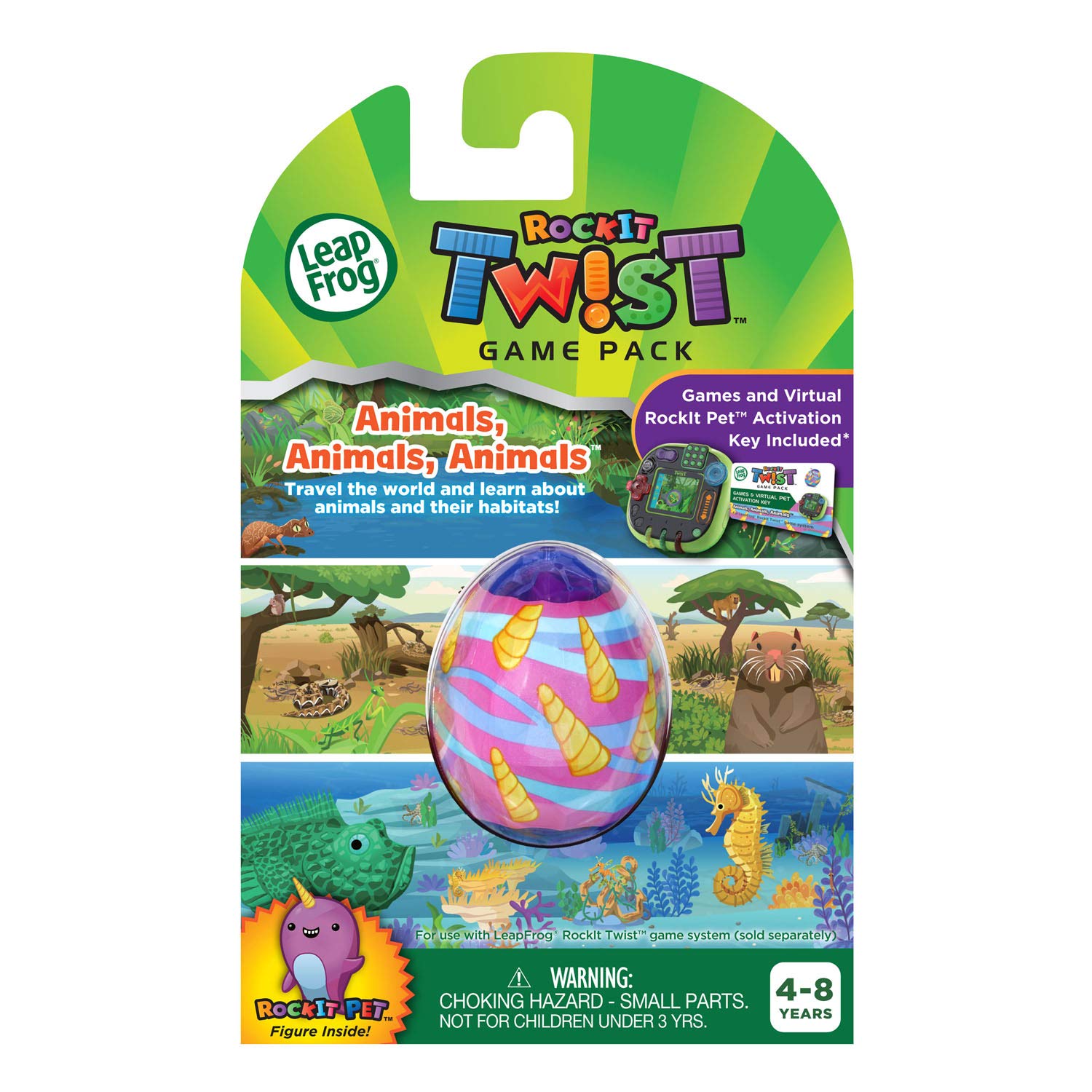 LeapFrog Rockit Twist Game Pack: Animals, Animals, Animals -Like New
