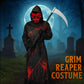 Loyalboom Halloween Costumes for Boys Grim Reaper Costume Kids with Ghostface Inspired Scary Scream Robe with Hood Mask and Sickle Spooky Outfit for Party or Trick or Treat(S 5-7 Years)