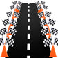 7Inch Orange Racing Traffic Cones Party Decoration With Racing Checkered Flags,11Inch Safety Sport Training Plastic Cones With R