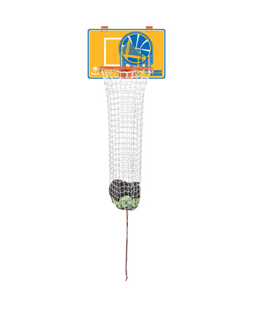 The Dunk Collection Dirty Dunk Over-The-Door Basketball Hoop Laundry Hamper, Golden State Warriors, Nba