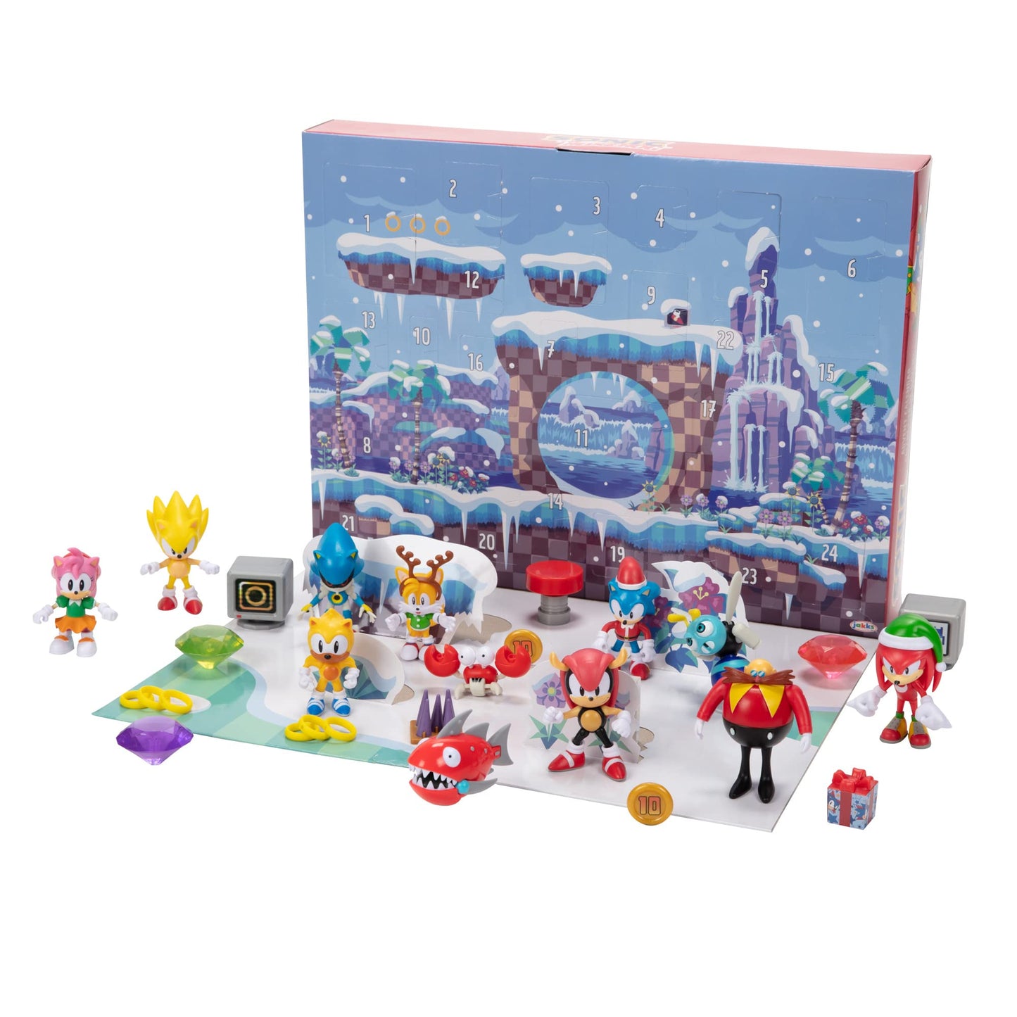 Sonic The Hedgehog Advent Calendar 2024 - 24 Surprises with limited availability Collectible 2.5 Inch Holiday Action Figures!
