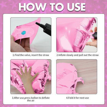 Pink Star Foil Balloons, 18 Inches Star Foil Balloons For Helium, 10 Pcs Light Pink Helium Birthday Balloons, Graduations Party