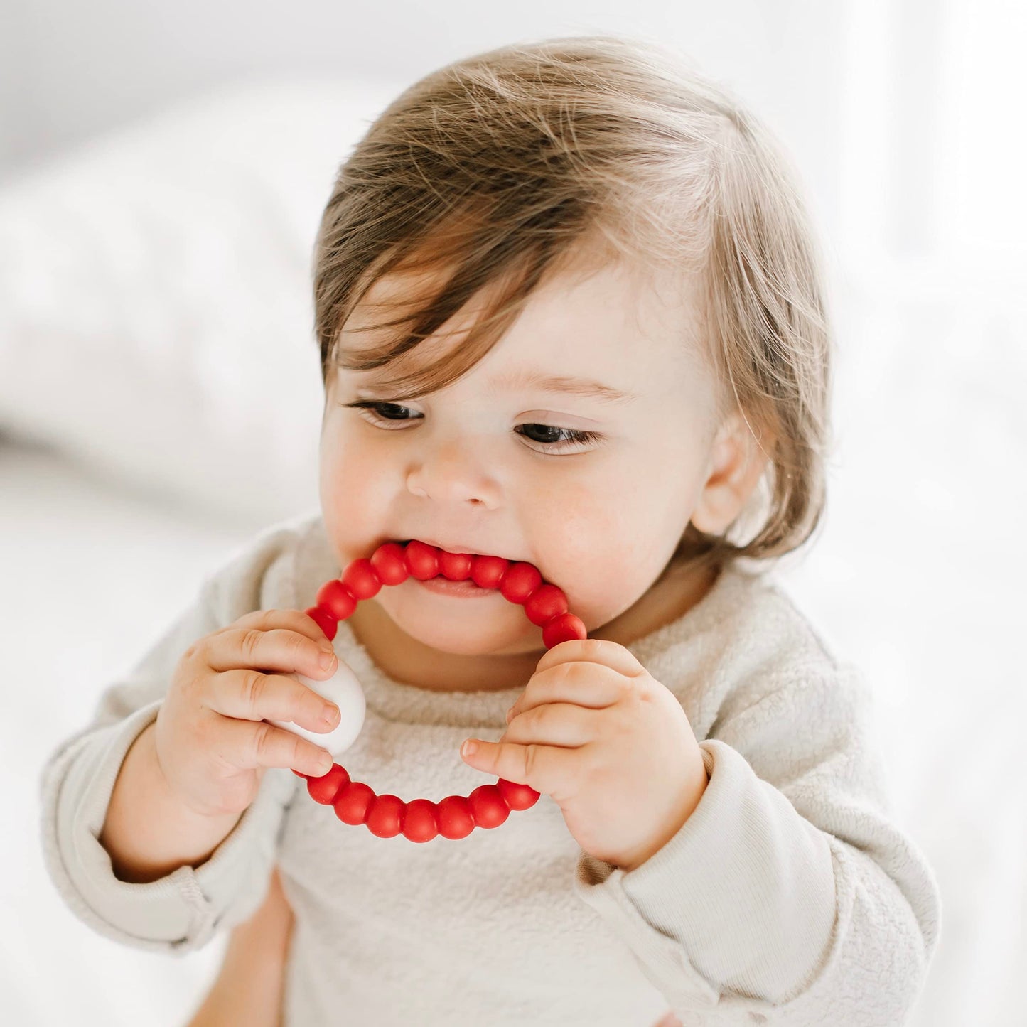 Ryan & Rose Cutie Teether Rattle (Red)