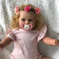 Icradle 20' Realistic Reborn Baby Doll Girl With Rooted Blonde Hair, Silicone Toddler Toy For Ages 3+