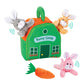 Etna 5-Piece Bunny Condo Play Set with Sounds - Stuffed Rabbit Carrier and Tiny Plush Bunnies for Imaginative Play