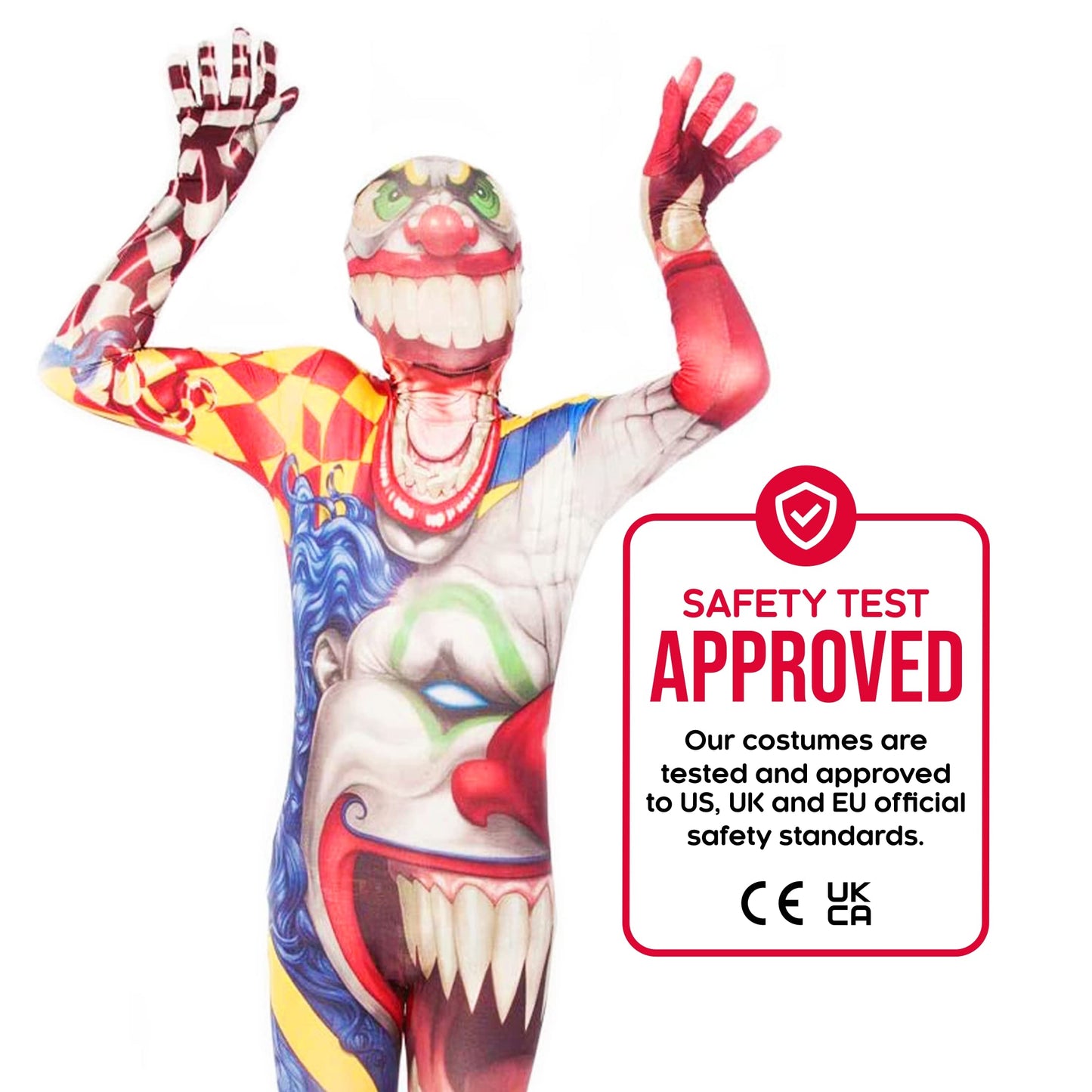 Morphsuits Kids Scary Clown Costume for Boys  Killer Clown Costume for Kids Boys  Scary Clown Halloween Costumes  Boys Scary Clown Costume  Large