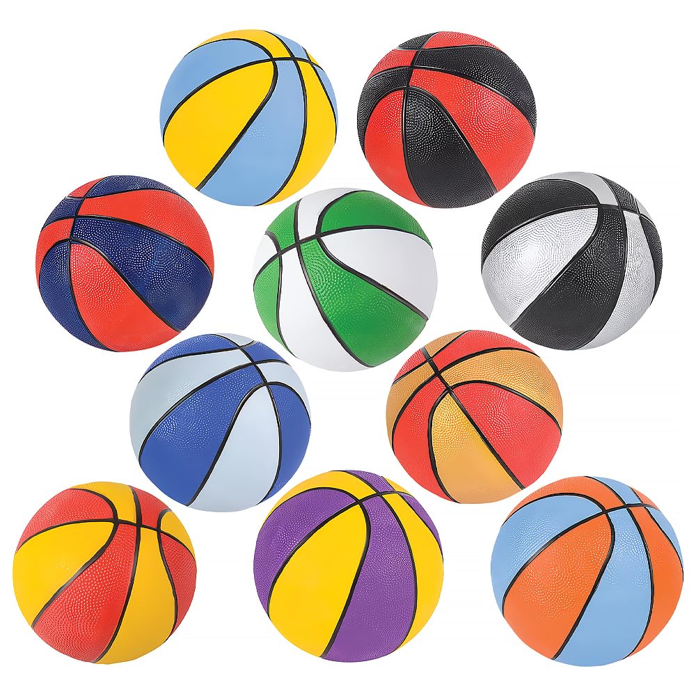 Rhode Island Novelty Assorted 7 Mini Basketballs | Set of 5 | Colors May Vary