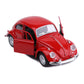 Berry President 1/32 Scale Beetle Bug Diecast Car - Red Alloy Steel Model Toy for Kids/Gifts