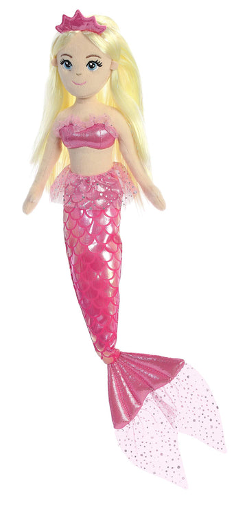 Aurora® Enchanting Sea Sparkles™ Princess Sparkles™ Angela Stuffed Doll - Imaginative Play - Magical Companions - Pink 18 Inches