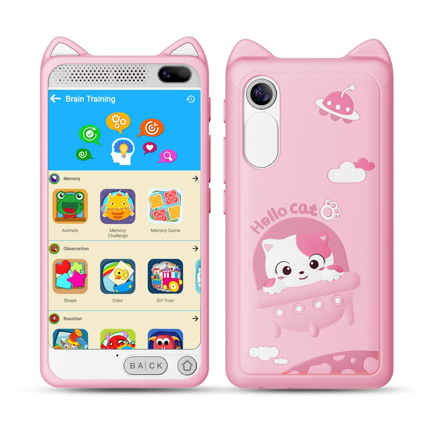 Kids Smart Phone Toys For Girls 3.97'' Touchscreen Toddler Phone Learning Toy Christmas Birthday Gifts For Girls Age 3-12, Mp3 M