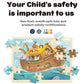 Moinkidz Wooden Noah'S Ark Puzzle For Kids Ages 3-5, 48 Piece Puzzles For Kids Ages 4-8 With Puzzle Tray, Religious Scene Christian Bible Wooden Jigsaw Puzzle For 3 4 5 6 7 8 Year Old