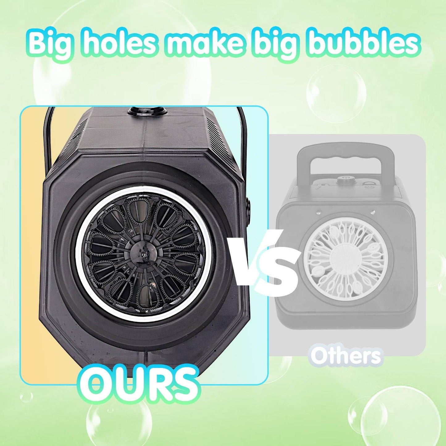 Bubble Machine Automatic Bubble Blower For Kids Bubble Maker For Toddlers 1-3 4-8 10000+ Big Bubbles Outdoor Toys For Parties Bi