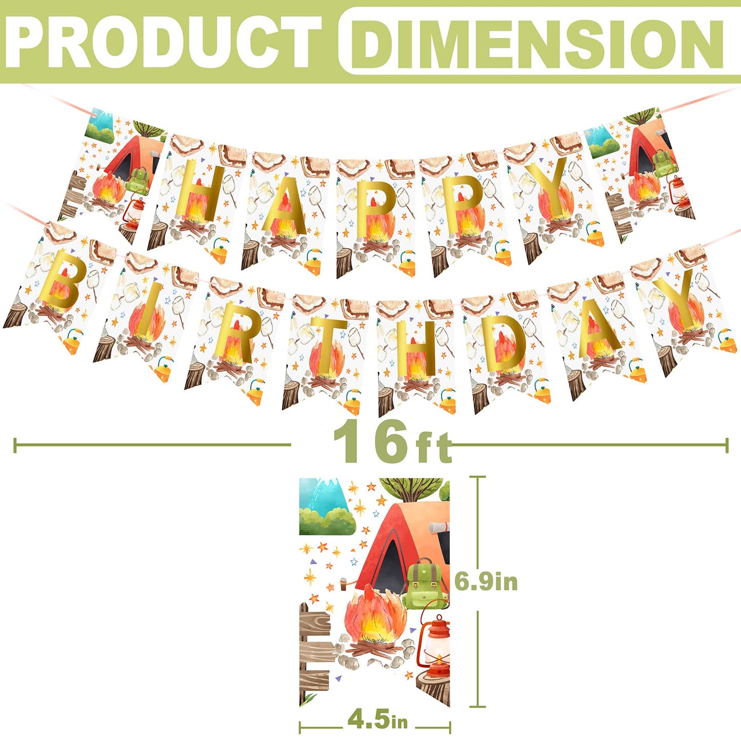 Bonbeedesign Camping Party Supplies, Camping Party Decoration, Camping Party Favors (Camping Party Decor)