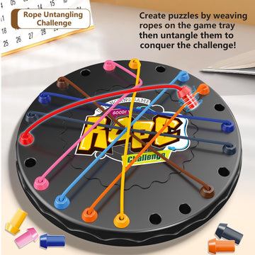 Lartoys Mini Rope Untangling Puzzle Game - Educational Board Game for Kids & Adults, Travel Size, Plastic, Multi-Level Challenges