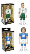 Tackle Football Figure Pack Funko Pop Gold Bundle: Team Players Zach Wilson New York + Justin Herbert Los Angeles W/ Chance Of C