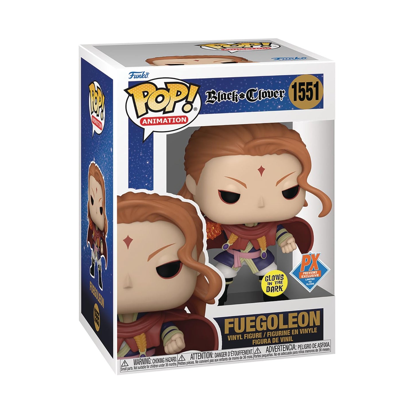 Funko Pop! Animation: Black Clover - Fuegoleon Vermillion (Glow In The Dark) Figure (Px Exclusive)