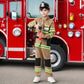 Yolsun Kid'S Fireman Costume, Boy Firefighter Dress Up, Fire Fighter With Toy Accessories Halloween Role Play (11 Pcs, 10-12 Yea