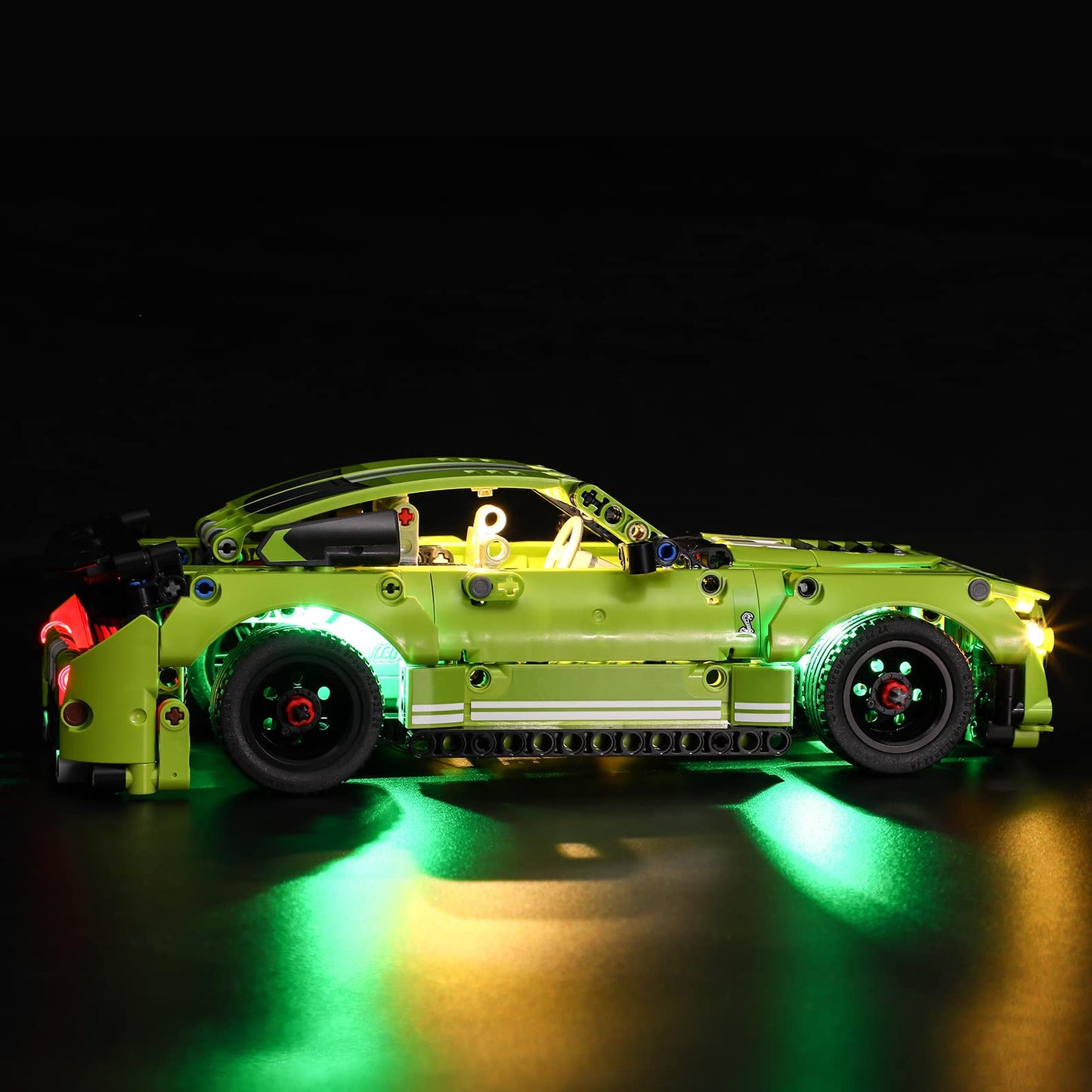 Briksmax Led Lighting Kit For Techinc Ford Mustang Shelby Gt500 - Compatible With Lego Technic Car Set 42138 Model- Not Include The Lego Set