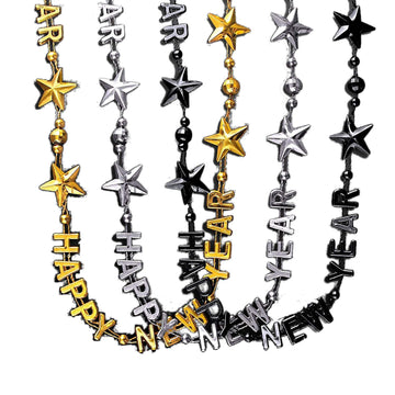 Blinkee 1 Dozen Happy New Year Bead Necklaces
