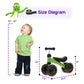 The Original Croco Ultra Lightweight And Sturdy Balance Bike.3 Models For 2, 3, 4 And 5 Year Old Kids. Unbeatable Features. Toddler Training Bike, No Pedal (Dino Green, Baby 8 Inch)