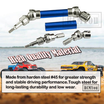 RCMYou Drive Shaft CVD Axles for 1/10 Arrma Senton Granite 3s Blx&Mega550,Vortek 3s Blx,4Pcs RC Upgrades Parts,Front Rear Drives