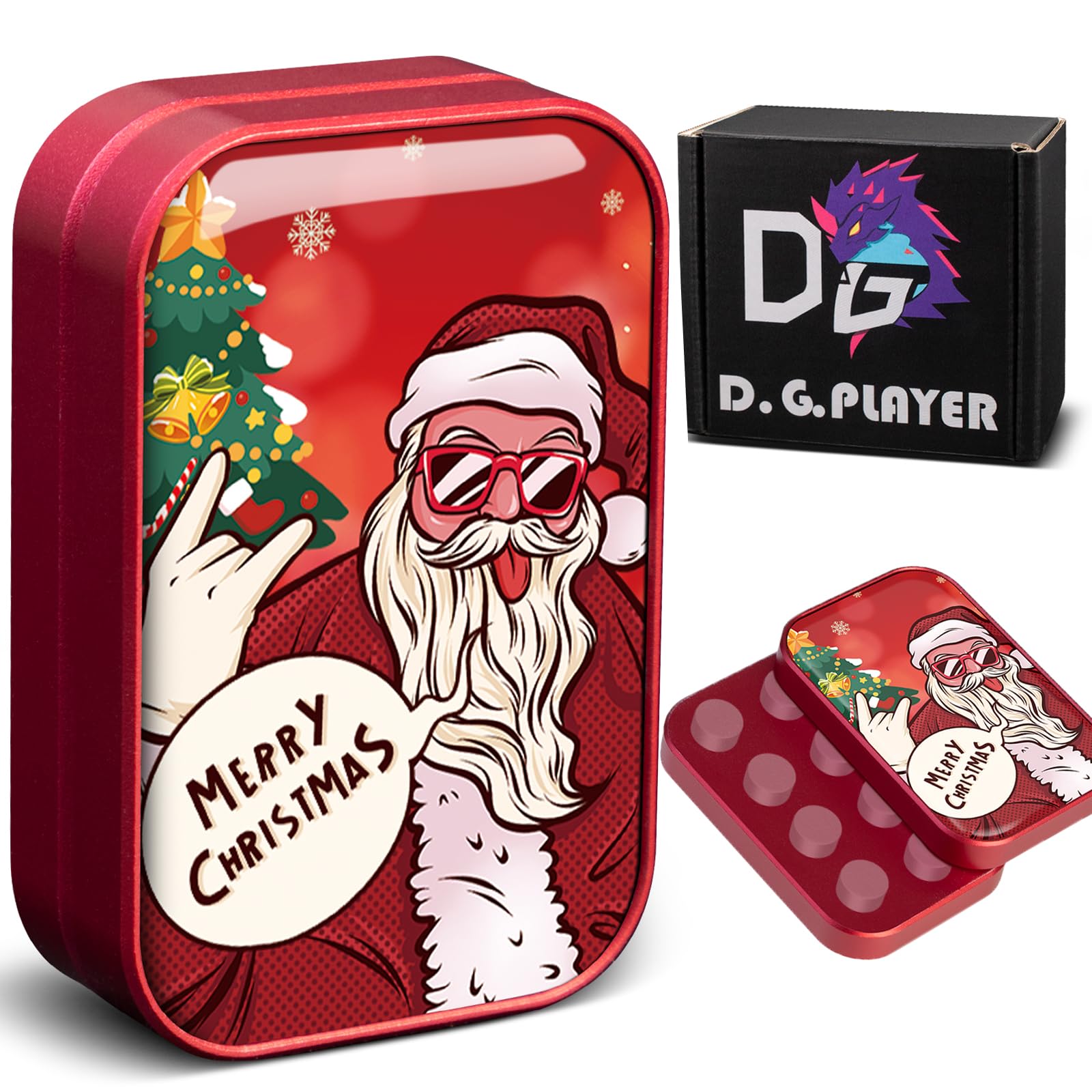 Christmas Fidget Toys, Aluminum Magnetic Fidget Slider for Anxiety Stress Reliever, Stocking Stuffers Christmas Party Favors Goo