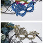 Sweenaly lace mask Masquerade Mask Party Mask Halloween Mask (Grey+Gold+Blue+Rainbow)