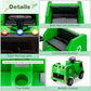 Costzon Ride On Car, 12V Battery Powered Recycling Garbage Truck W/Remote Control, Warning Lights, Music, Horn, 6 Recycling Accessories, Ride On Truck Toy For Kids 3-8 Years Old (Green)