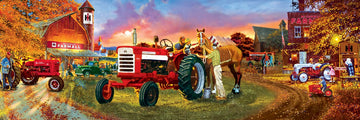 Masterpieces 1000 Piece Jigsaw Puzzle For Adults, Family, Or Youth - Farmall Panoramic - 13'X39'