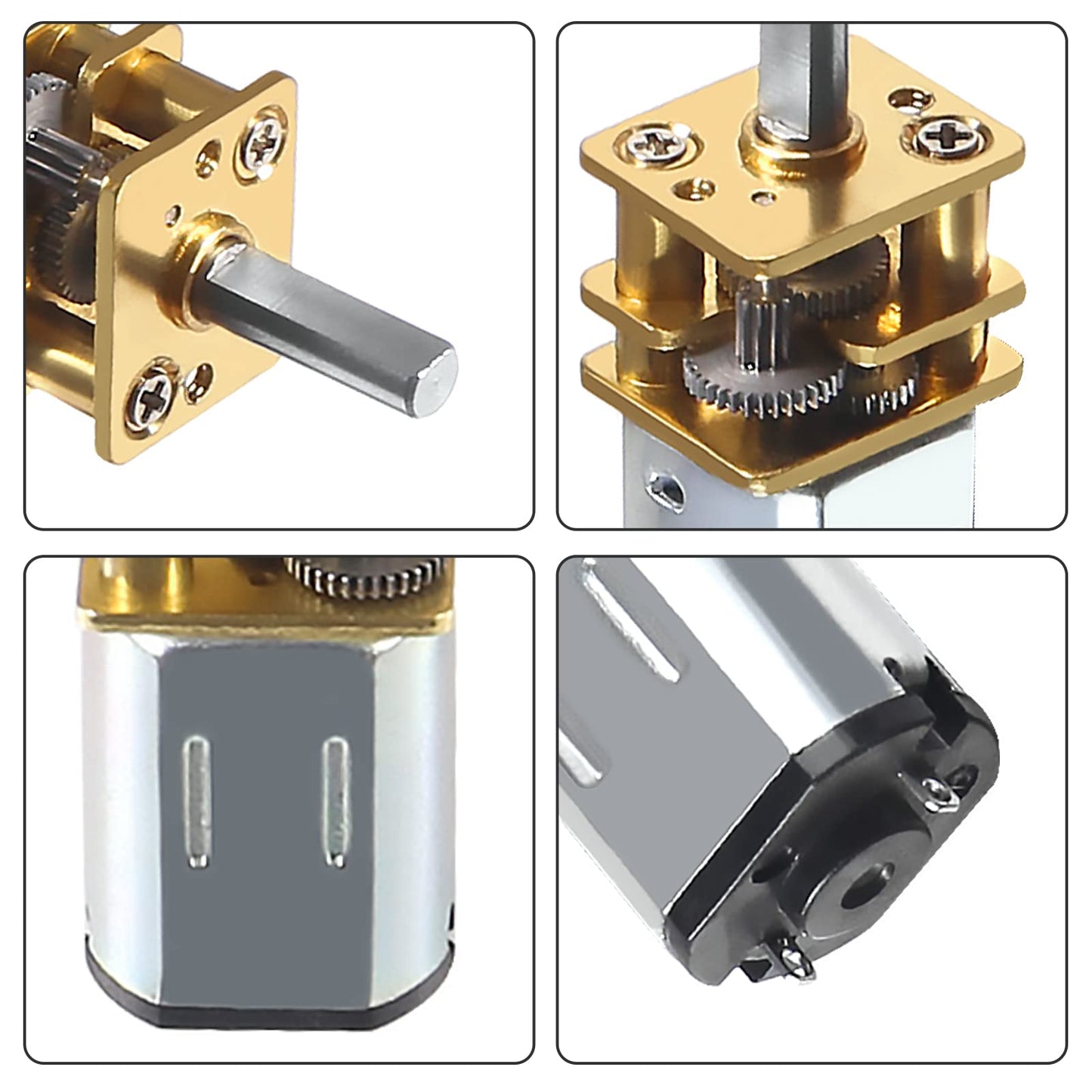 3pcs DC 12V 30RPM N20 High Torque Speed Reduction Motor 3mm Shaft Mini Metal Gearwheel Gear Motor with Metal Gearbox Micro Motor