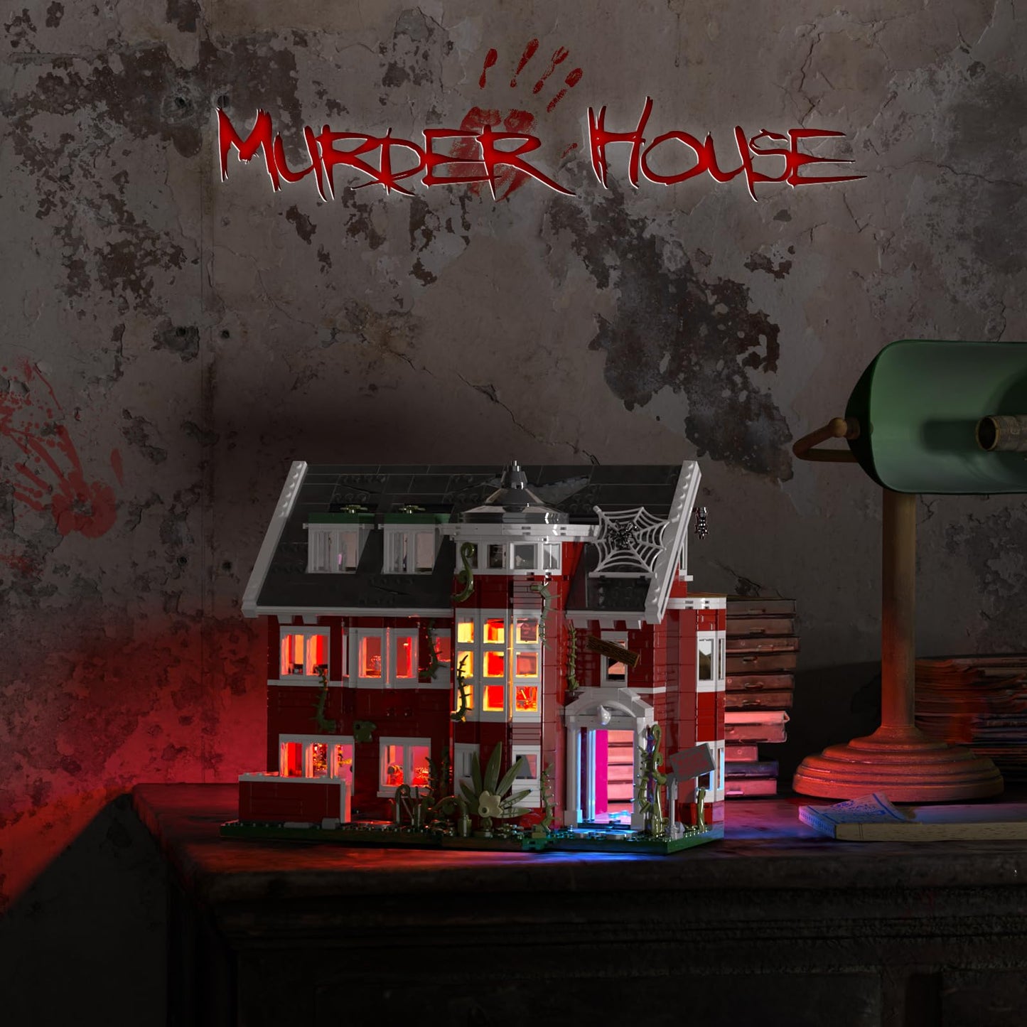 YOYBLOXY AHS Murder House Building Set - 1171 PCS Plastic Blocks Toy, Compatible with Lego, Ideal for 18+ Fans, Size 8.5” x 3.