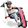 ELEMARA Drift Cart with Stepless Speed,12V Electric Drift Kart with Adjustable Seat,5 MPH Drifting Car with Pennant, Kids Ride O
