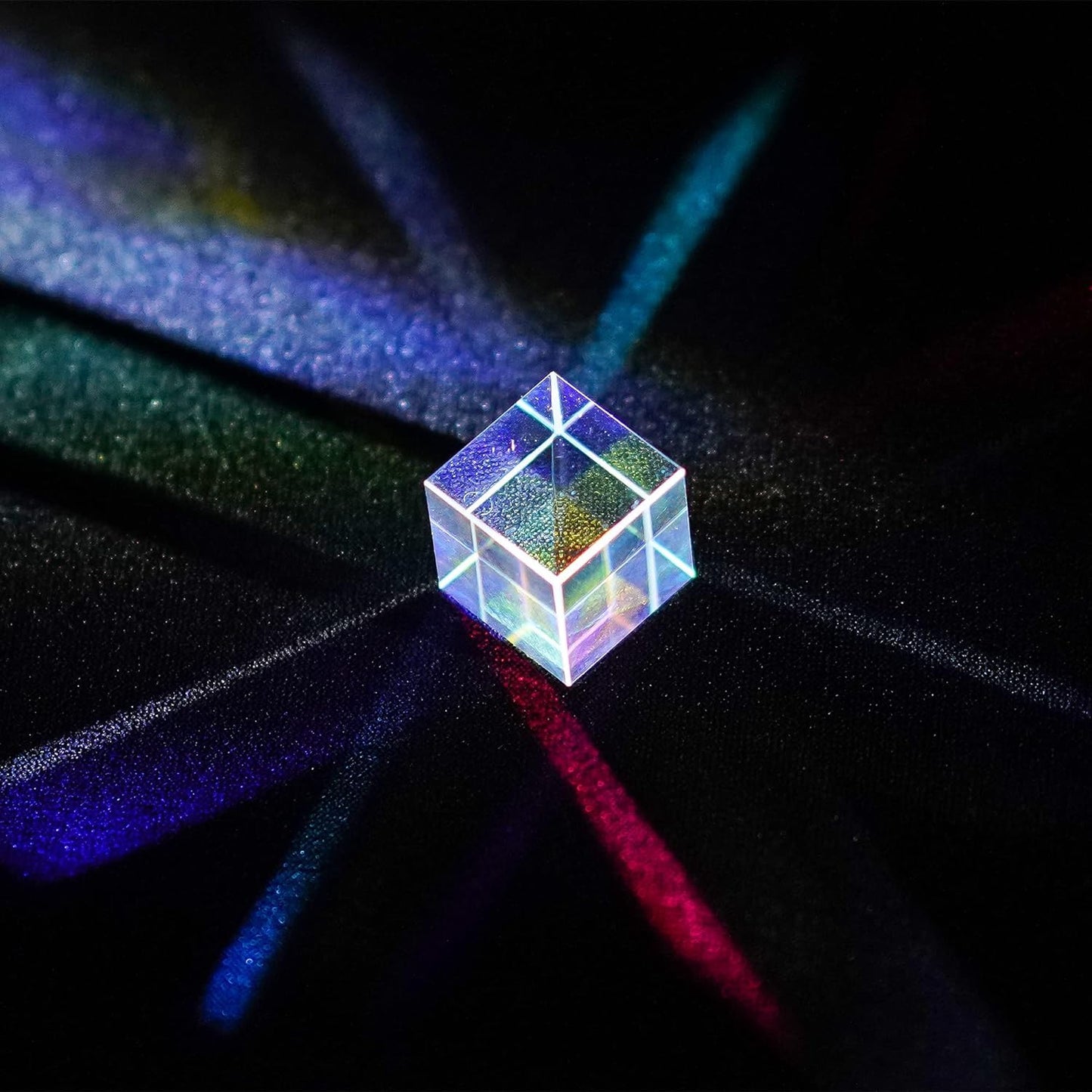 Hdcrystalgifts Mini K9 Crystal Glass Prism Cube,Optical Glass Rgb Dispersion Prism X-Cube For Physics Teaching Art Decor Photography Props,15 * 15 * 15Mm