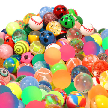 Pllieay Small Rubber Bouncy Balls for Kids Party Favors, Neon Bouncing Balls for Gift Bag Filling and Vending Machine (264 Piece