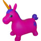 Appleround Unicorn Bouncer With Hand Pump, Inflatable Space Hopper, Ride-On Bouncy Animal For Children (Purple)