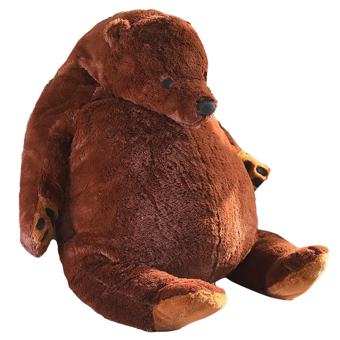Yeqivo Giant Djungelskog Bear Plush Toy - Huge 31.5" Soft Brown Stuffed Animal for Kids & Girlfriend - PP Cotton Material