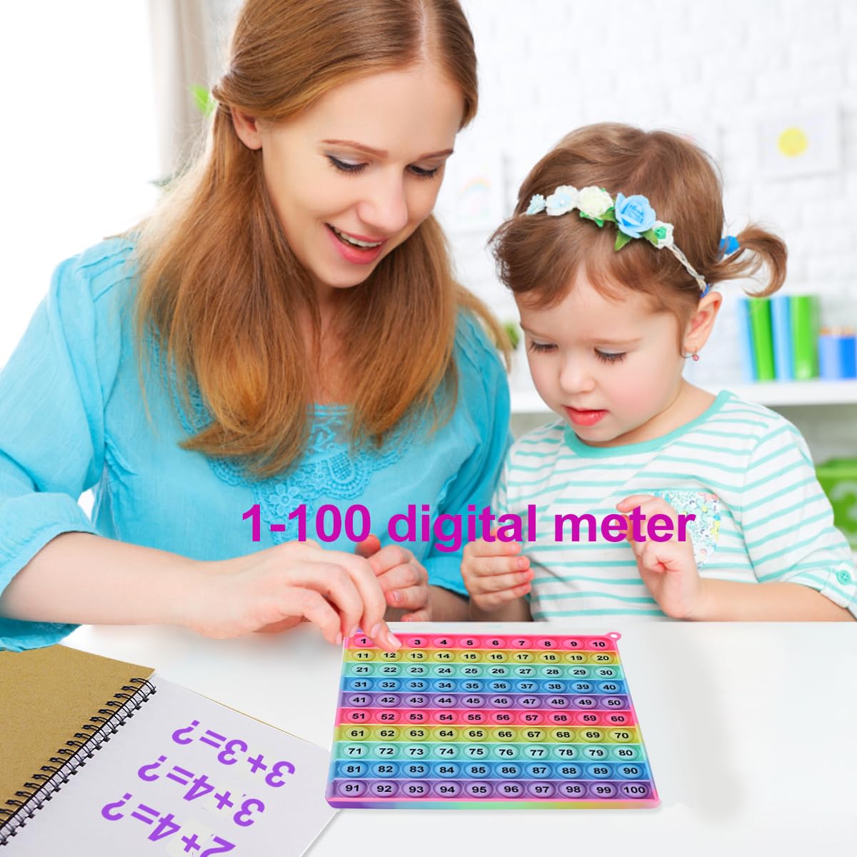 Ek-Memory-Fish Number Game P0Pp Math Toy, Exercise Children'S Logical Thinking, Relieve Stress, Fidget Game For Teachers To Create A Variety Of Math Operations [1-100 Number Table]